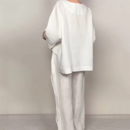 Ginevra – Comfortable Two-Piece Set Made of Cotton and Linen