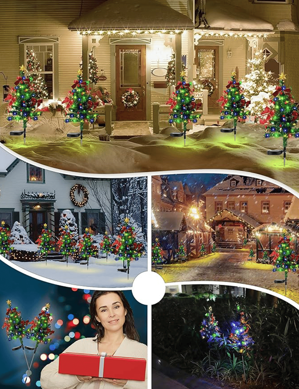 GlowTree – Solar Christmas Trees, String Lights, Outdoor Decoration, Waterproof