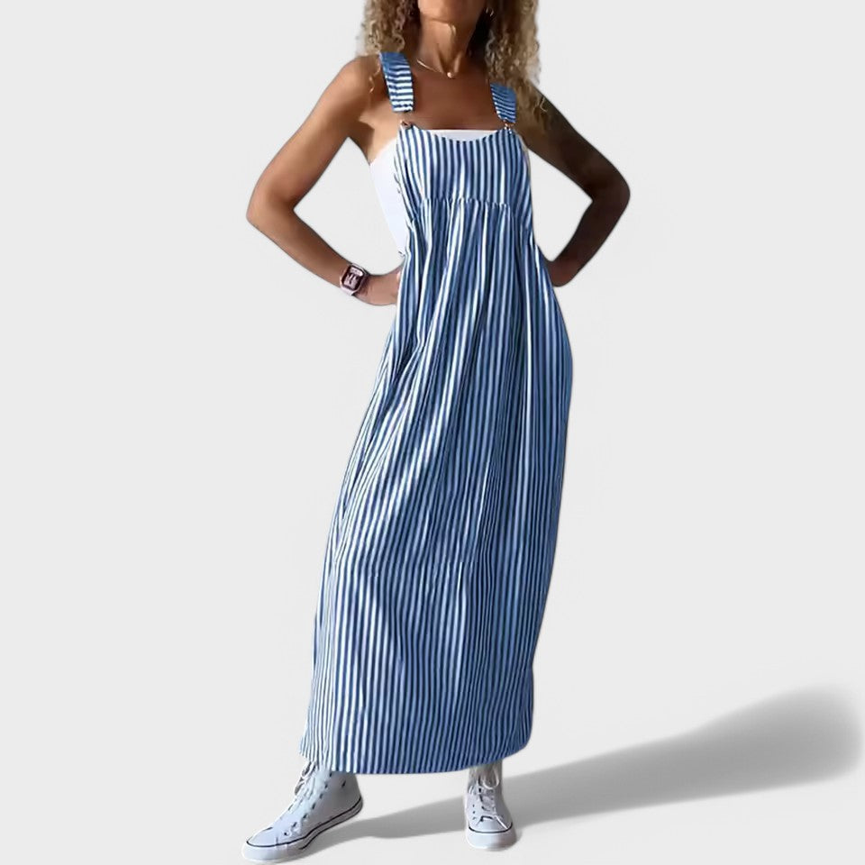 Guzel – Stylish Maxi Dress with Stripe Print
