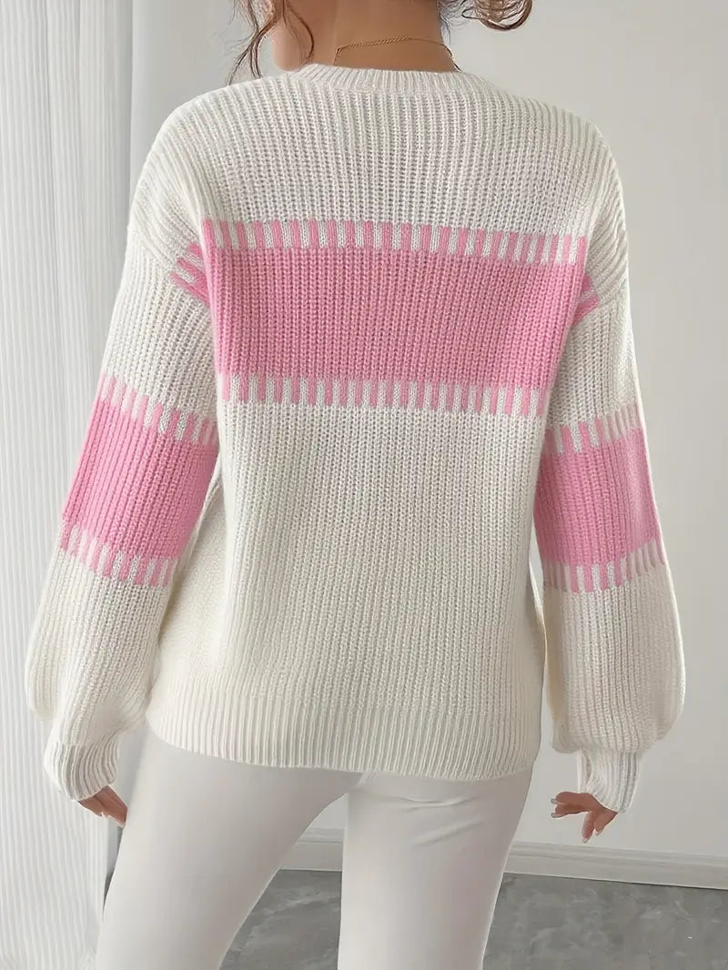 Gyneth - Long-Sleeved Sweater with Round Neckline