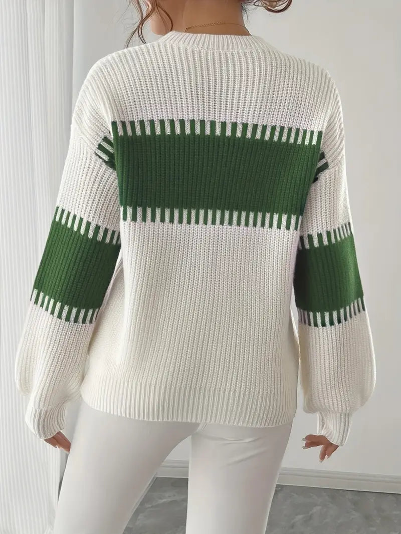 Gyneth - Long-Sleeved Sweater with Round Neckline