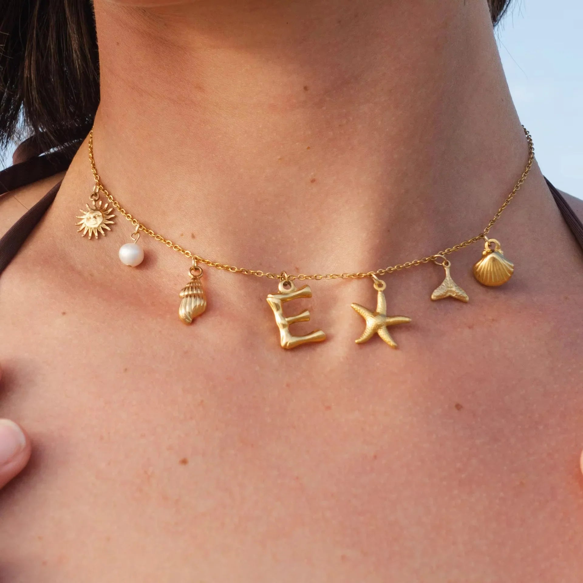 Stridr Edge Ocean Initial Necklace