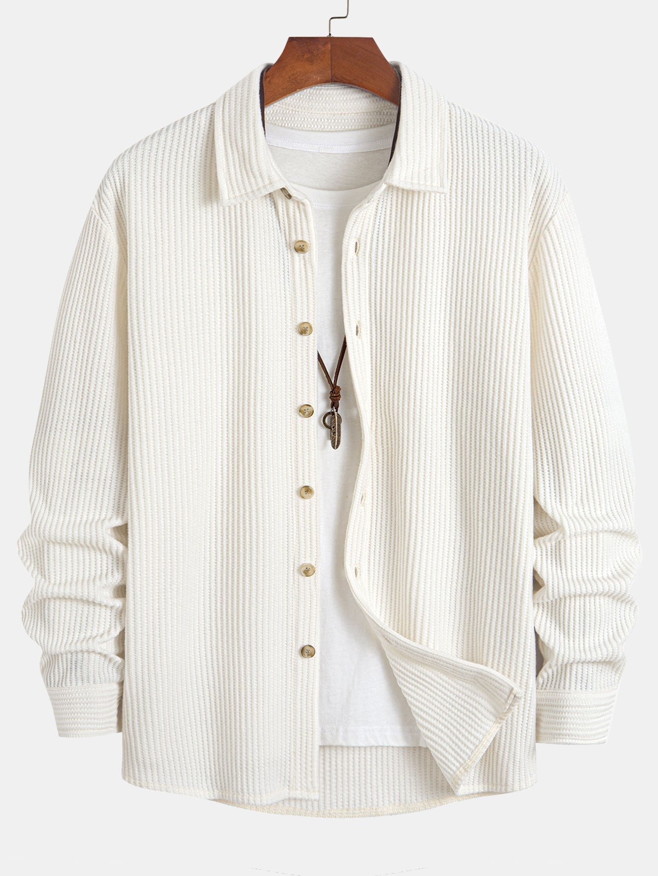 Hadrian – Long Sleeve Shirt with Waffle Texture