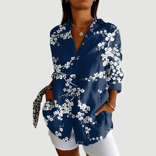Hajnalka - Blouse with Colorful Design