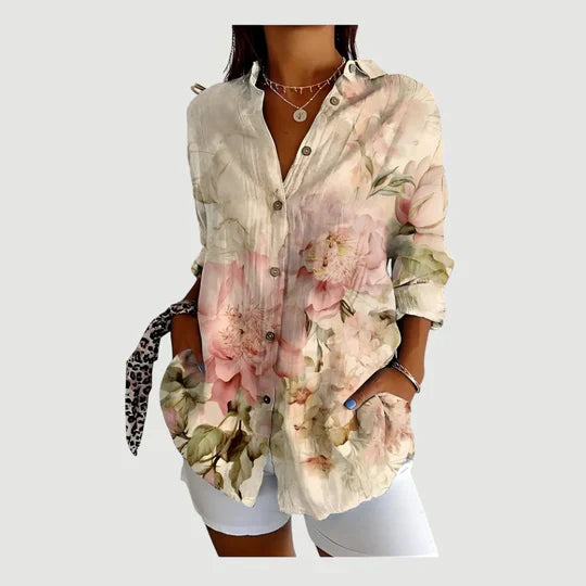 Hajnalka - Blouse with Colorful Design