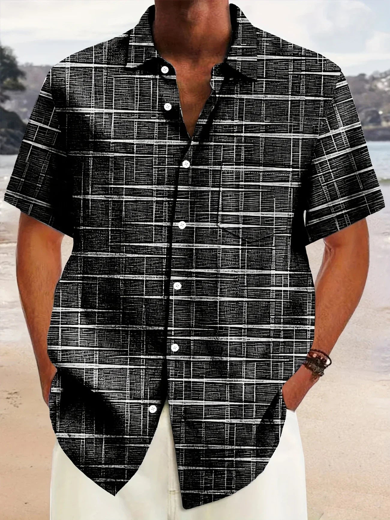 Haroyan – Stylish Shirt with Checked Stripe Pattern