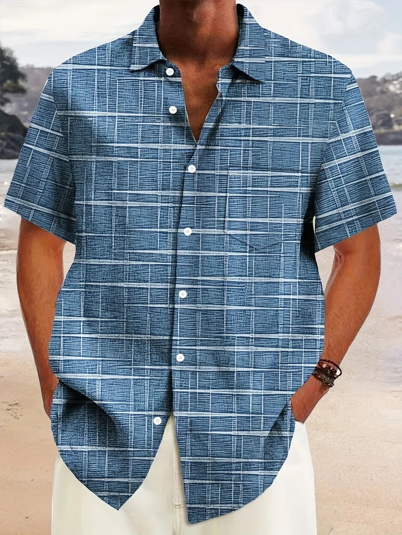 Haroyan – Stylish Shirt with Checked Stripe Pattern
