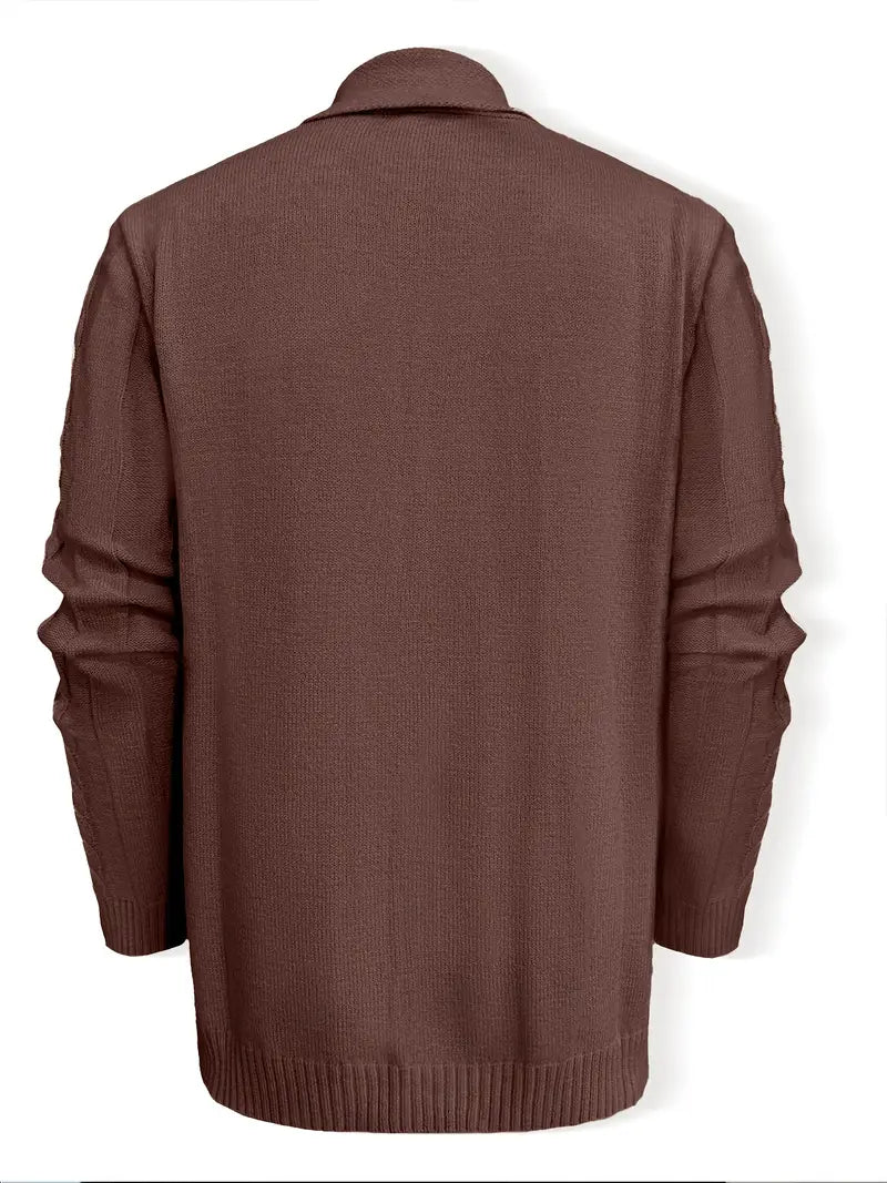 Hatem - Casual Knit Cardigan with Long Sleeves