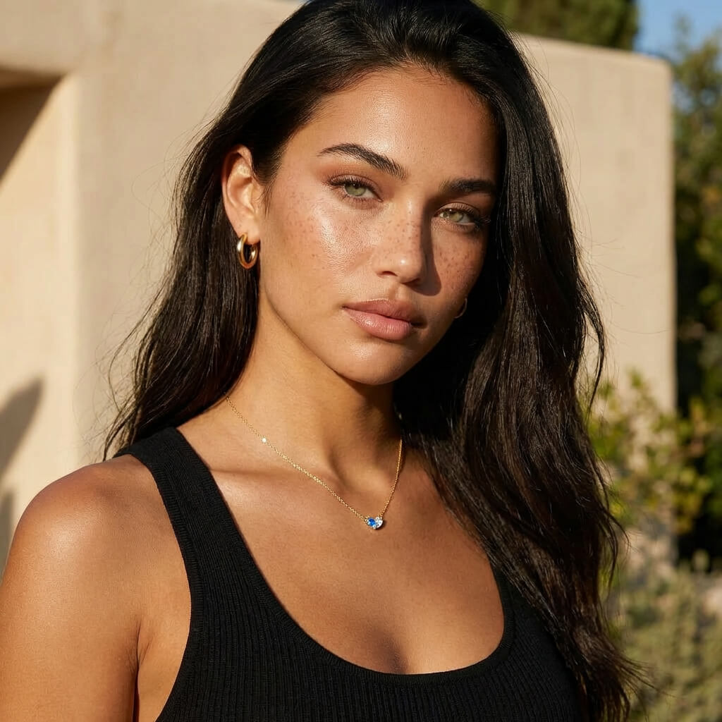 Heart Birthstone Duo Necklace