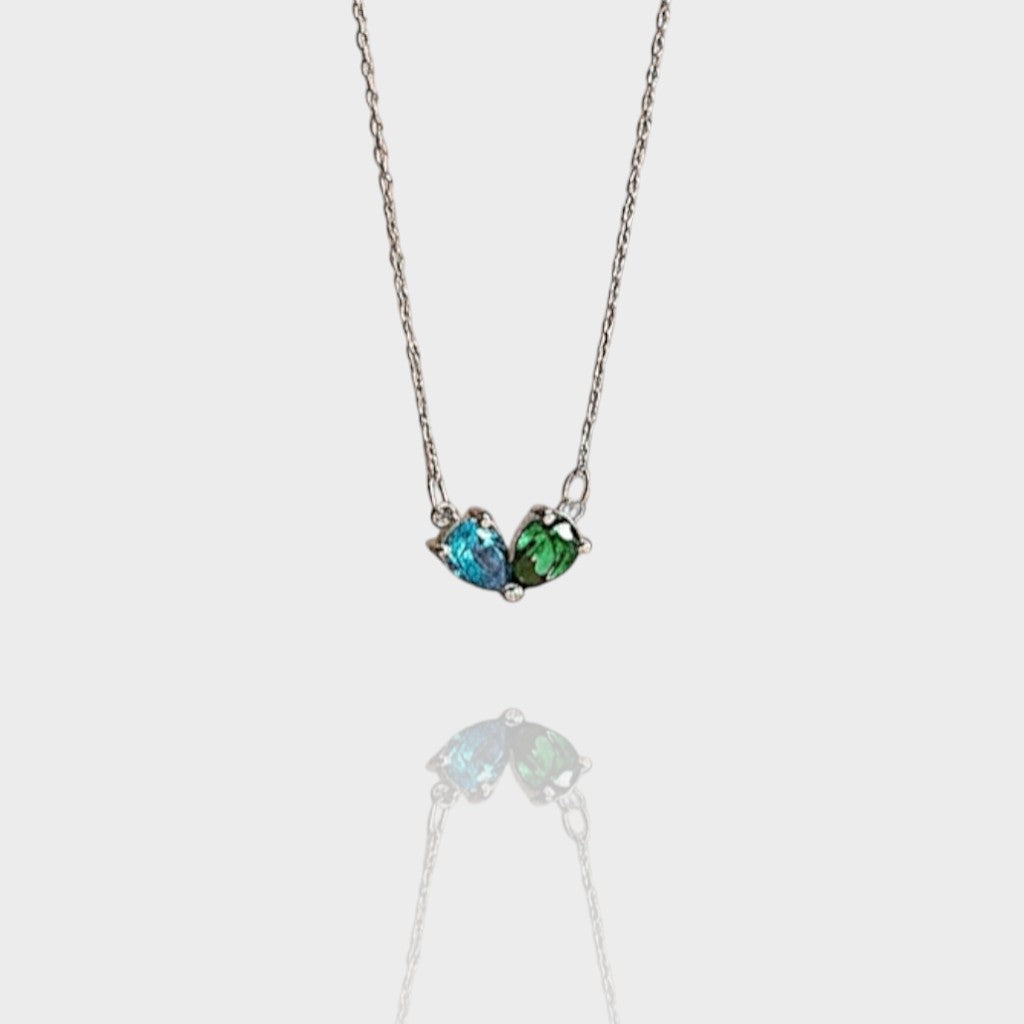 Heart Birthstone Duo Necklace