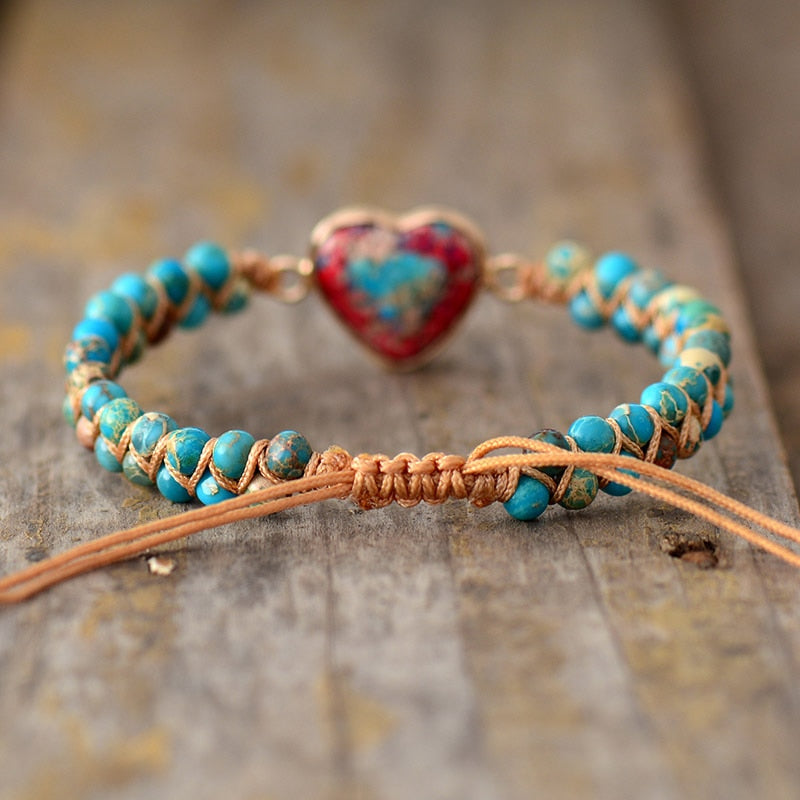 HeartBracelet – Jasper Bracelet with a Passionate Heart