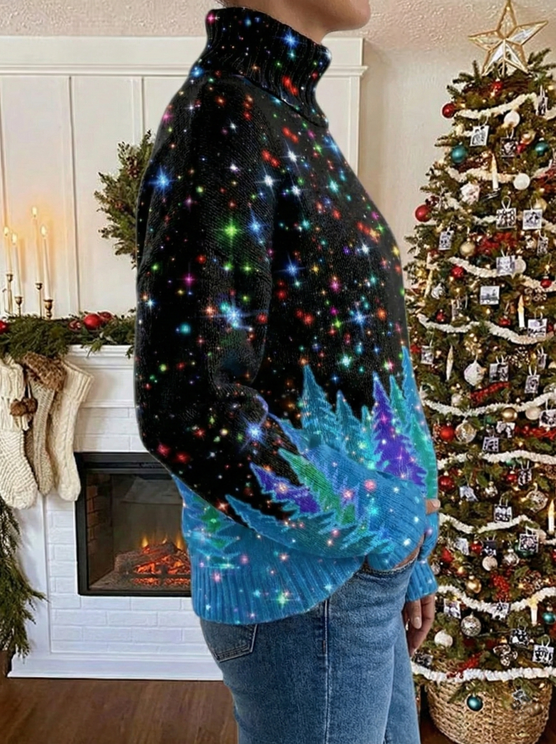 Helda – Christmas Sweater with Star Print