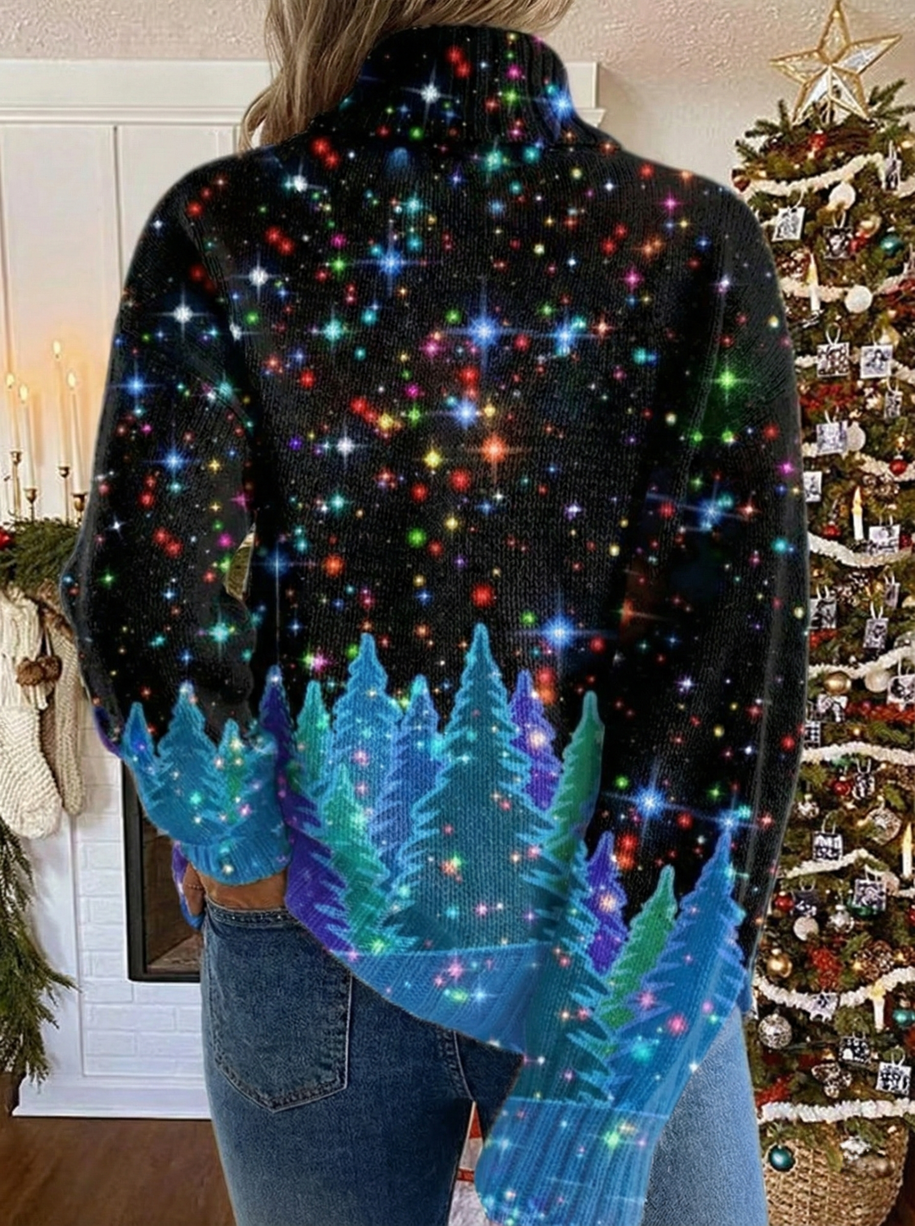 Helda – Christmas Sweater with Star Print