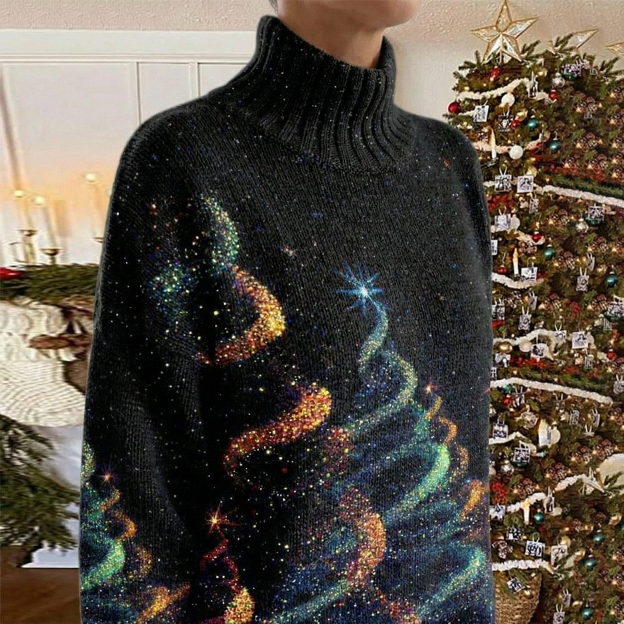 Helda – Christmas Sweater with Star Print