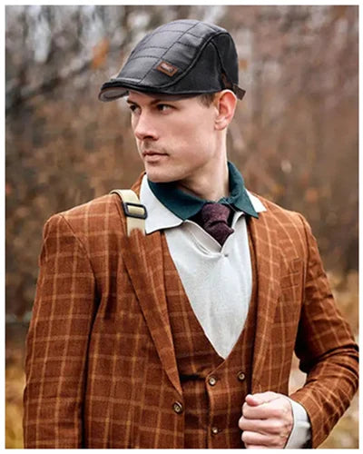 High-Quality Trendy Leather Beret