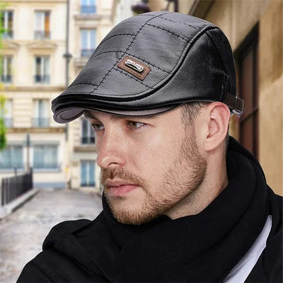 High-Quality Trendy Leather Beret