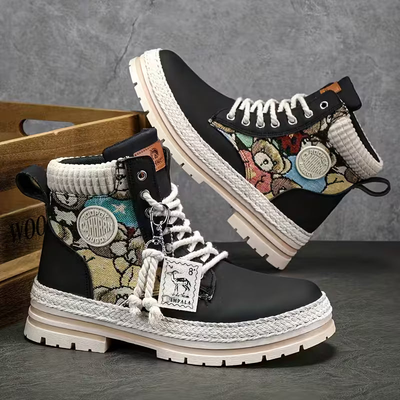 Hilarie - Non-Slip Sneakers with Teddy Prints