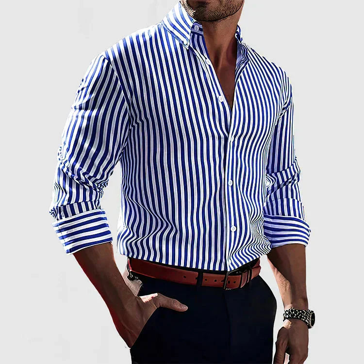 Hjalmar – Classic Long Sleeve Striped Shirt