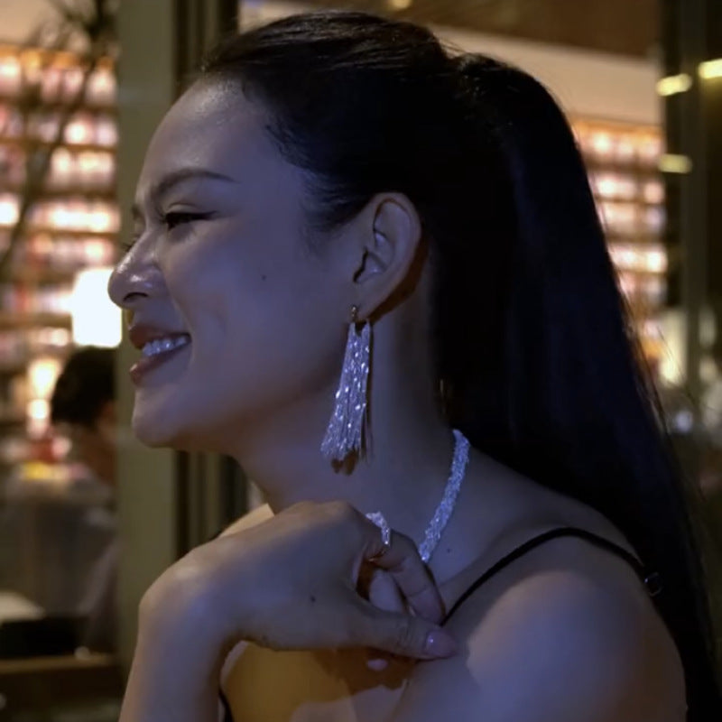 Imalken – Earrings with Waterfall Tassels