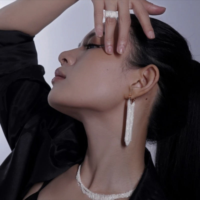 Imalken – Earrings with Waterfall Tassels