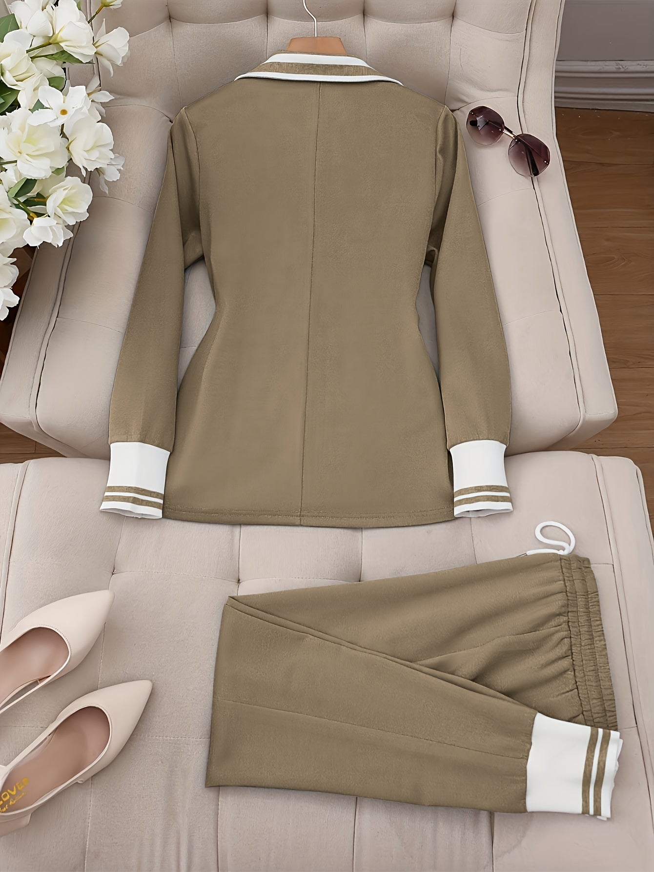 Ingelore - Stylish Striped Two-Piece Set