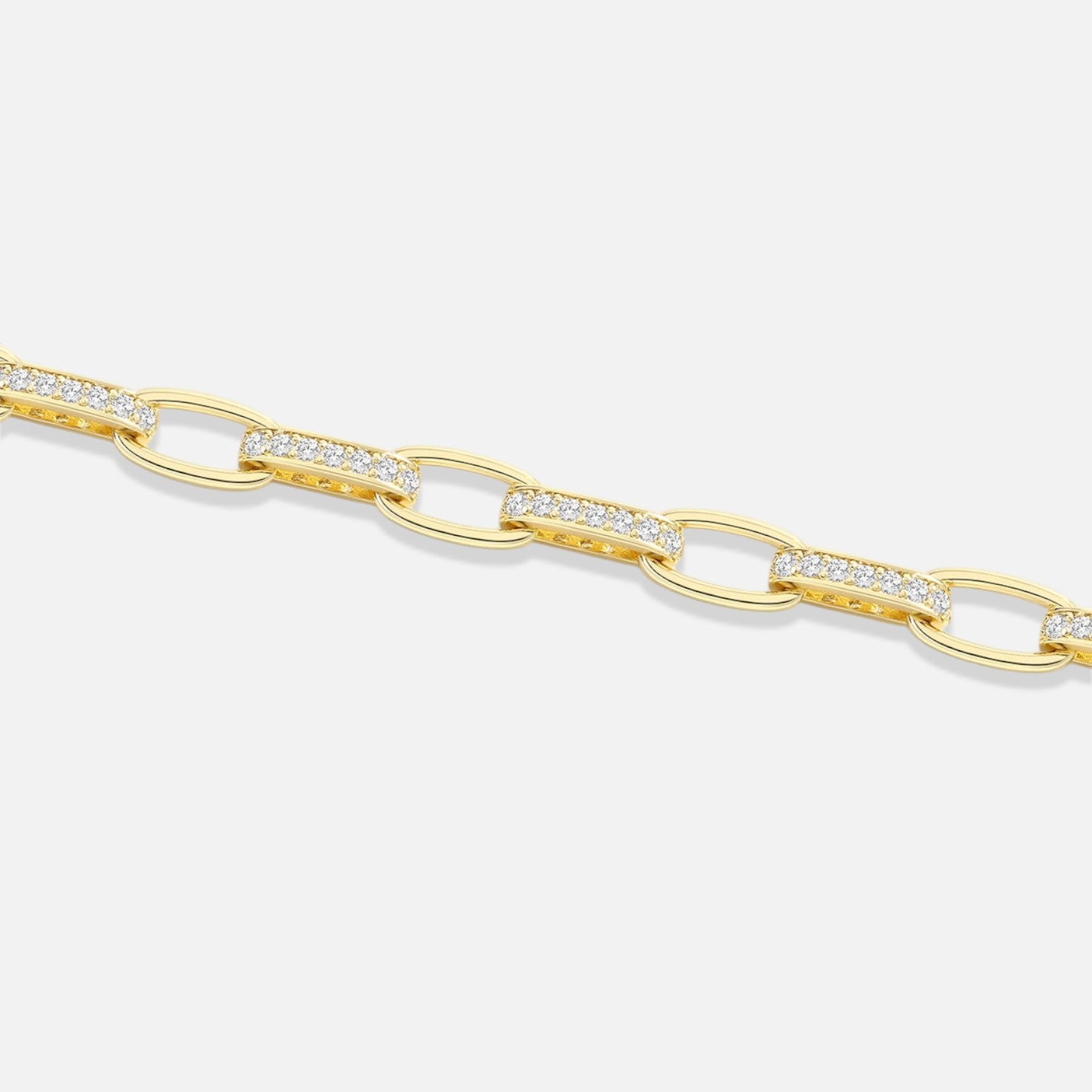 Interlume Diamond Paperclip Bracelet