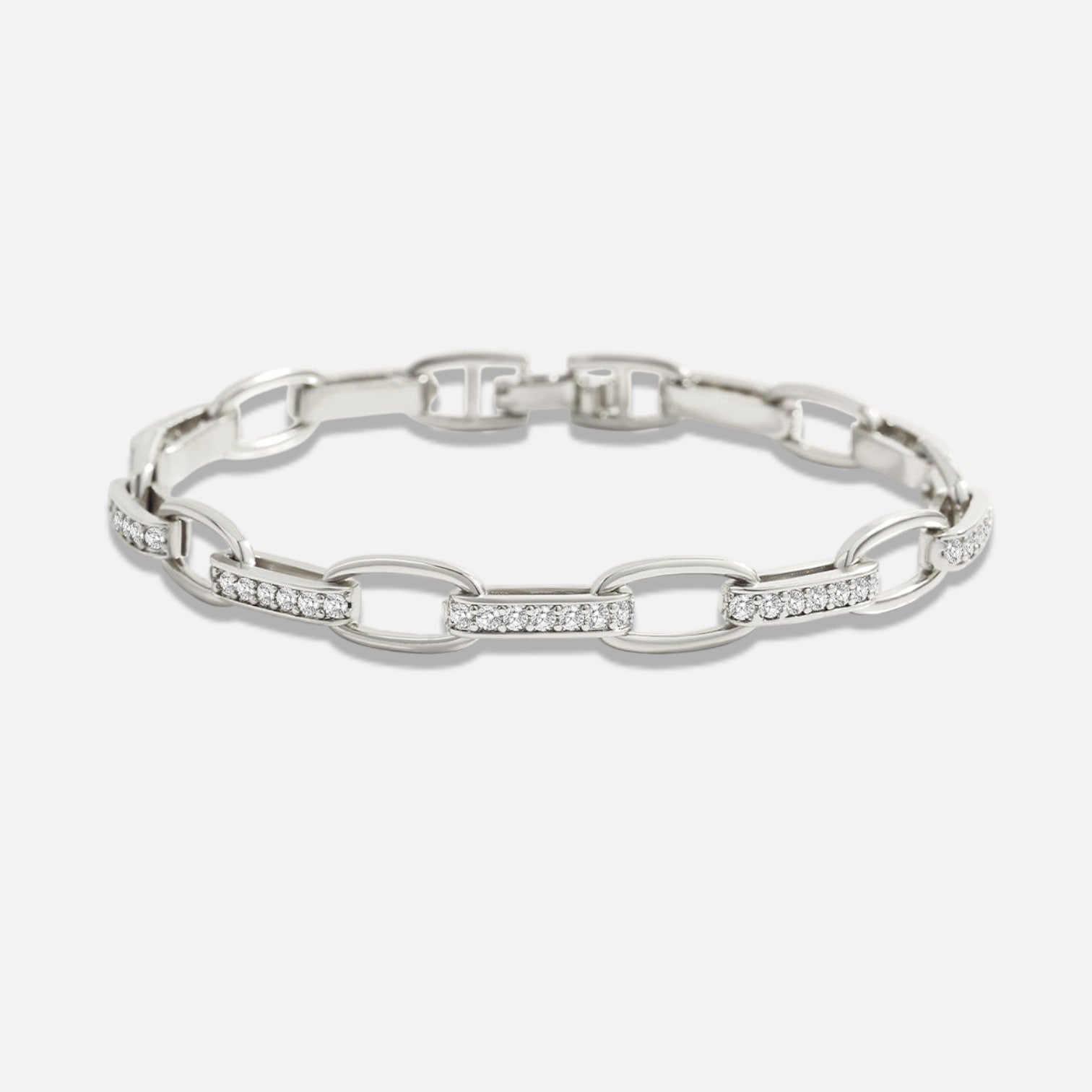 Interlume Diamond Paperclip Bracelet
