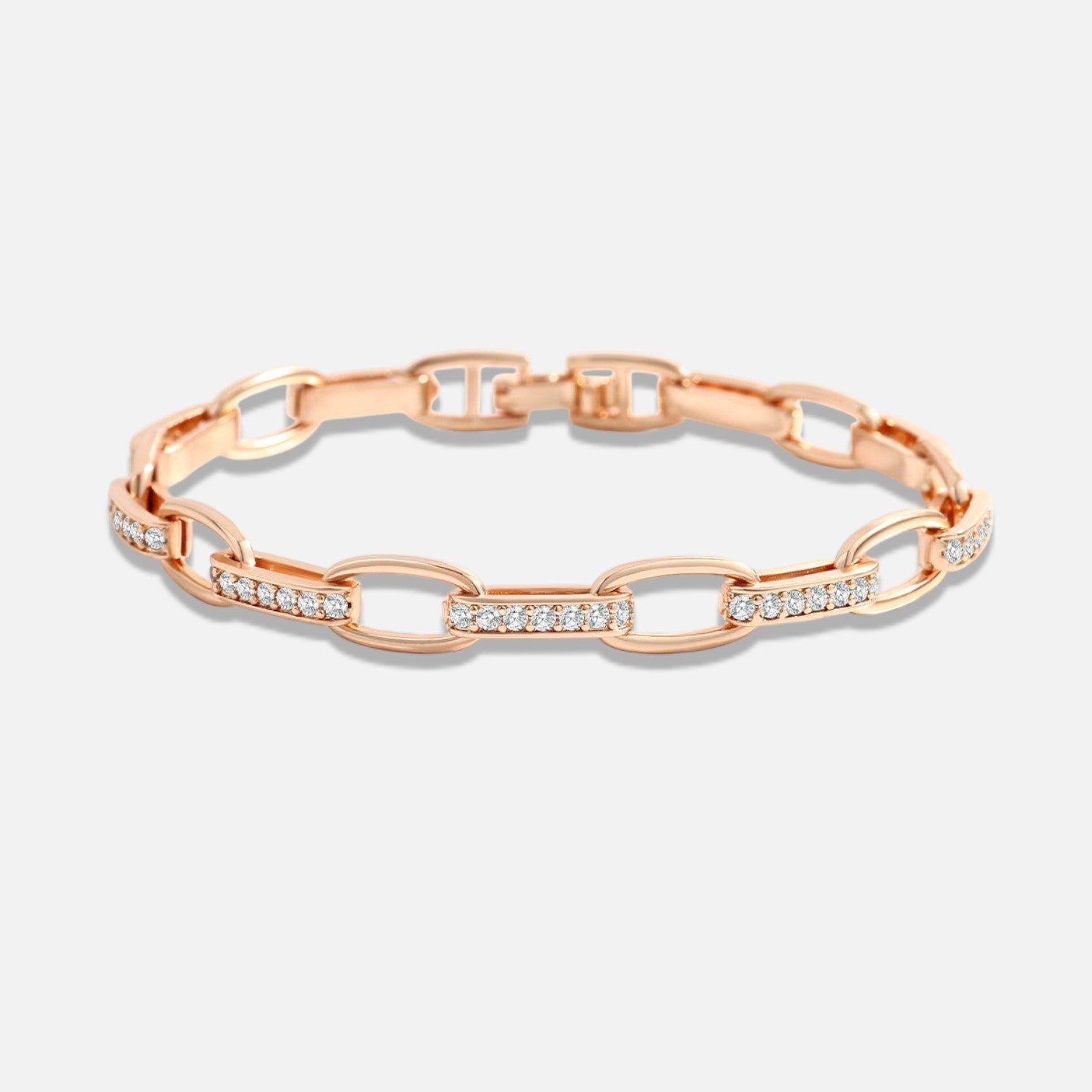 Interlume Diamond Paperclip Bracelet