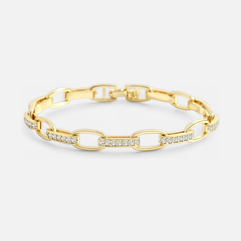 Interlume Diamond Paperclip Bracelet