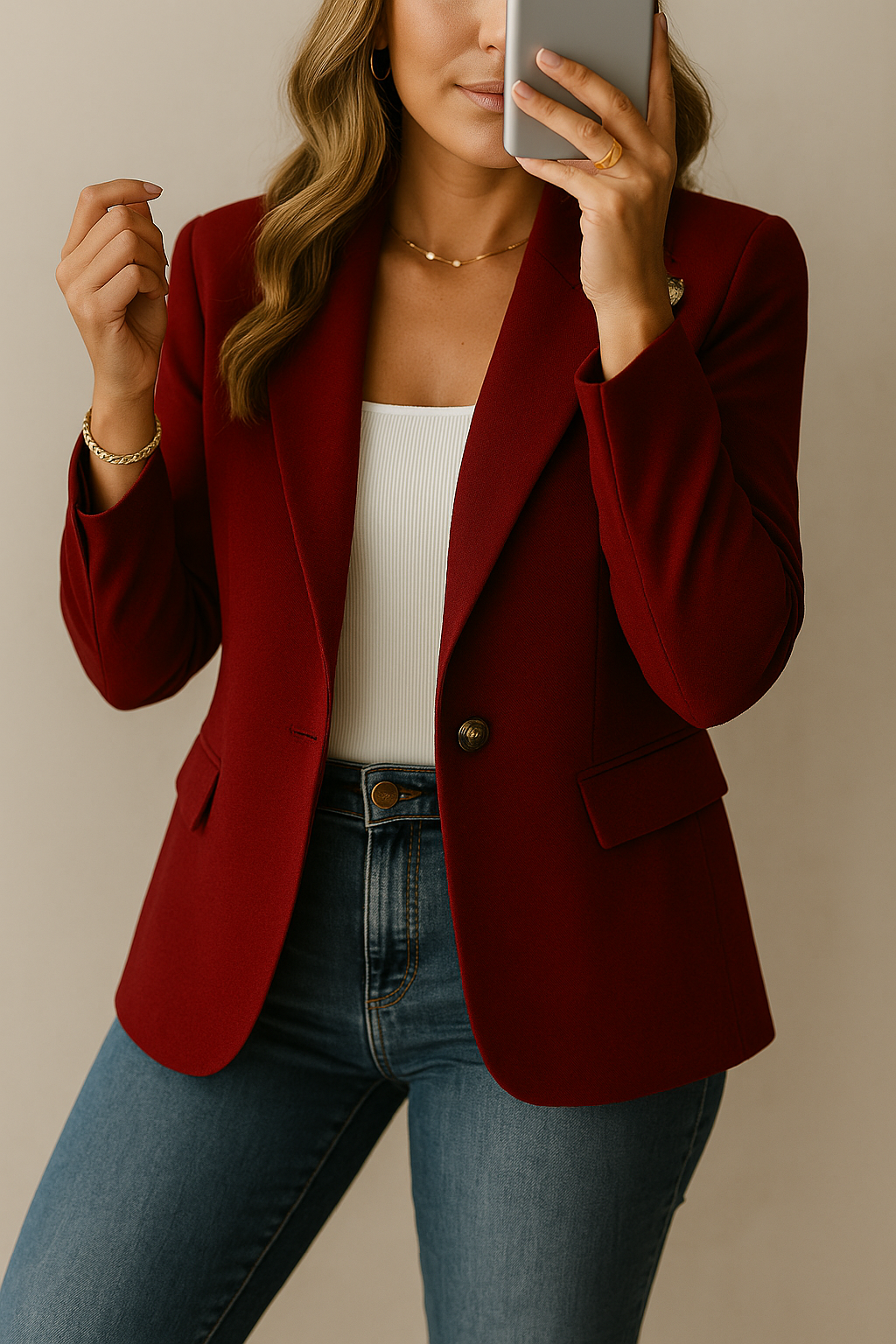 Iskra – Elegant Blazer with Buttons and Pockets