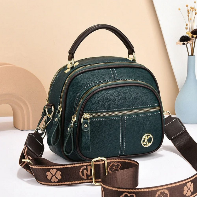Janette – Leather Shoulder Bag with Multiple Compartments