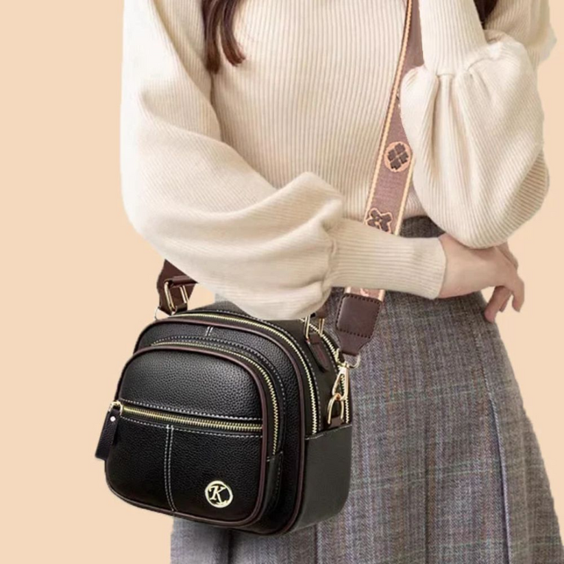 Janette – Leather Shoulder Bag with Multiple Compartments