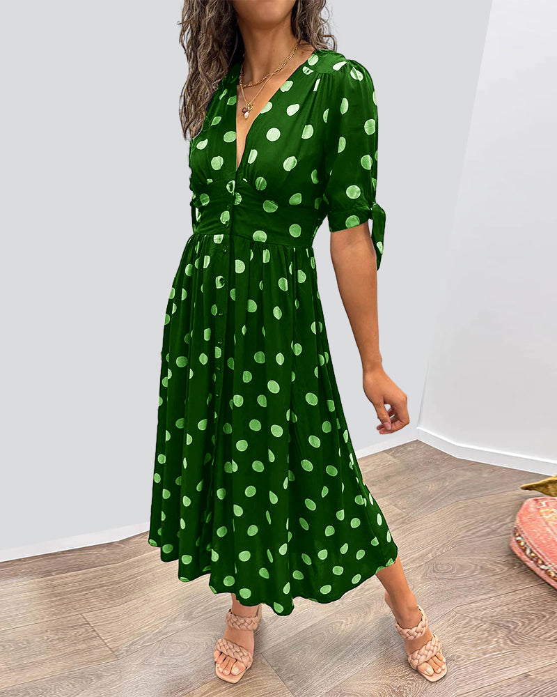 Janis – Stylish Dress with V-Neck