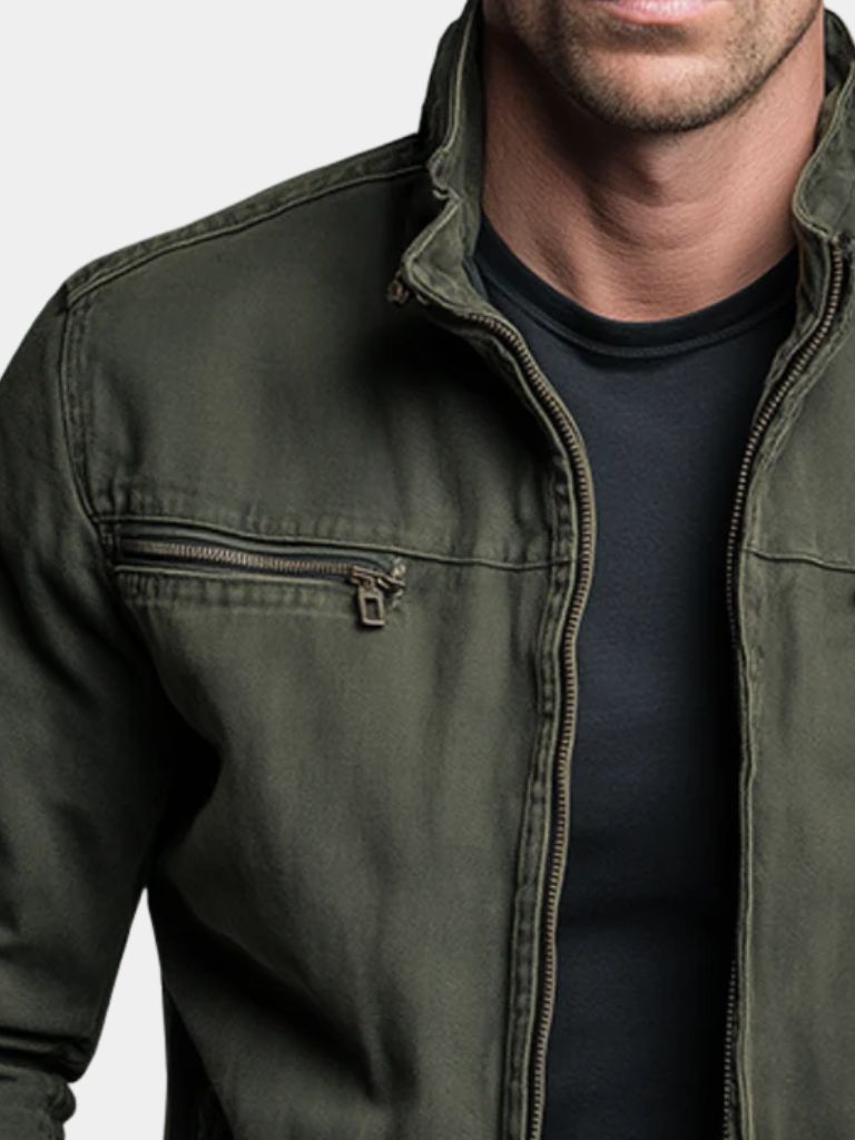 Jaume – Vintage Jacket in Olive Tree Look