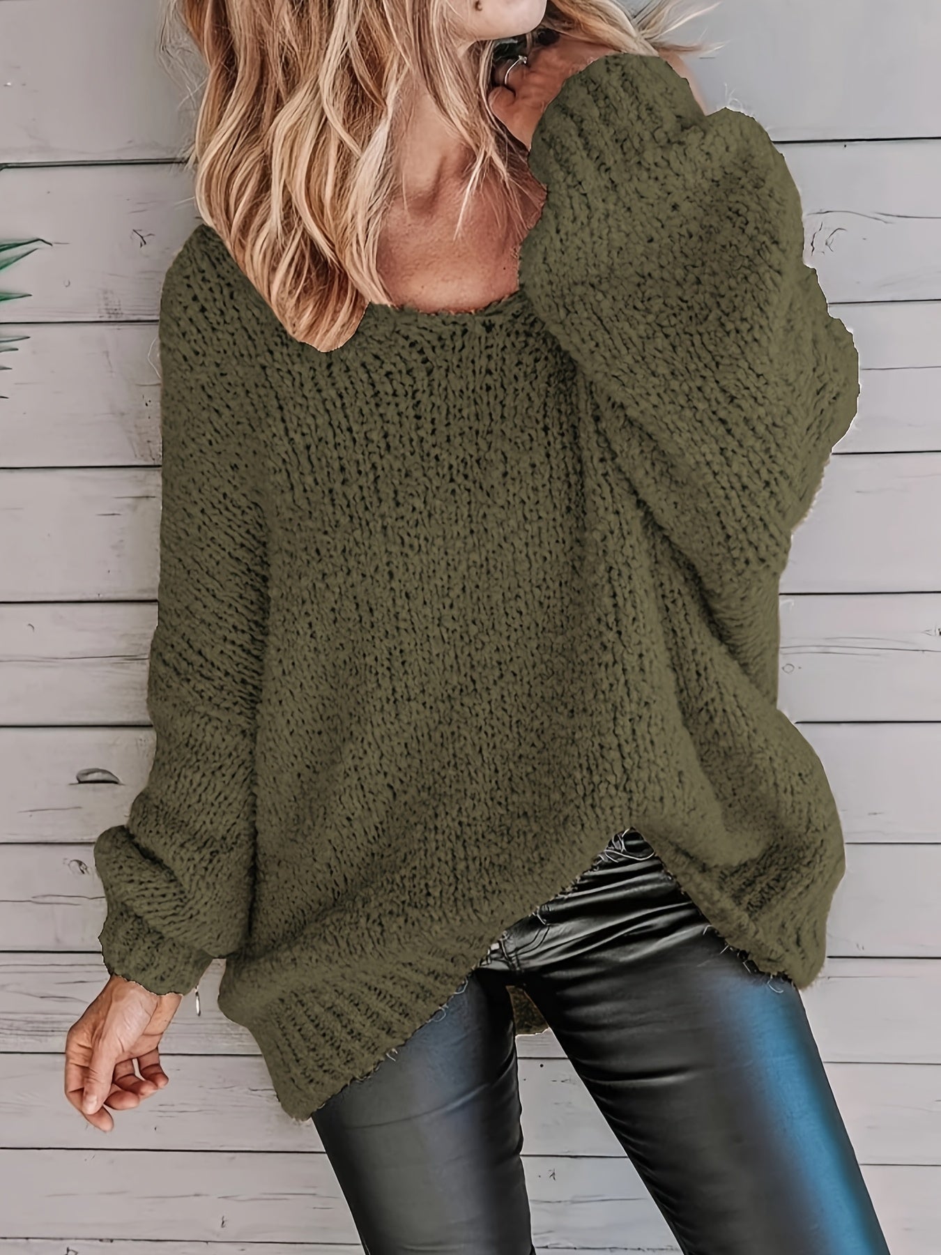 Jeannette - Crew Neck Sweater with Long Sleeves