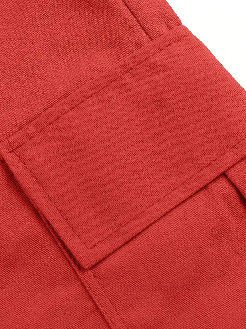 Jelte – Casual Non-Stretch Drawstring Cargo Shorts