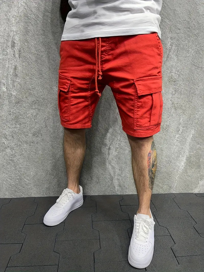 Jelte – Casual Non-Stretch Drawstring Cargo Shorts