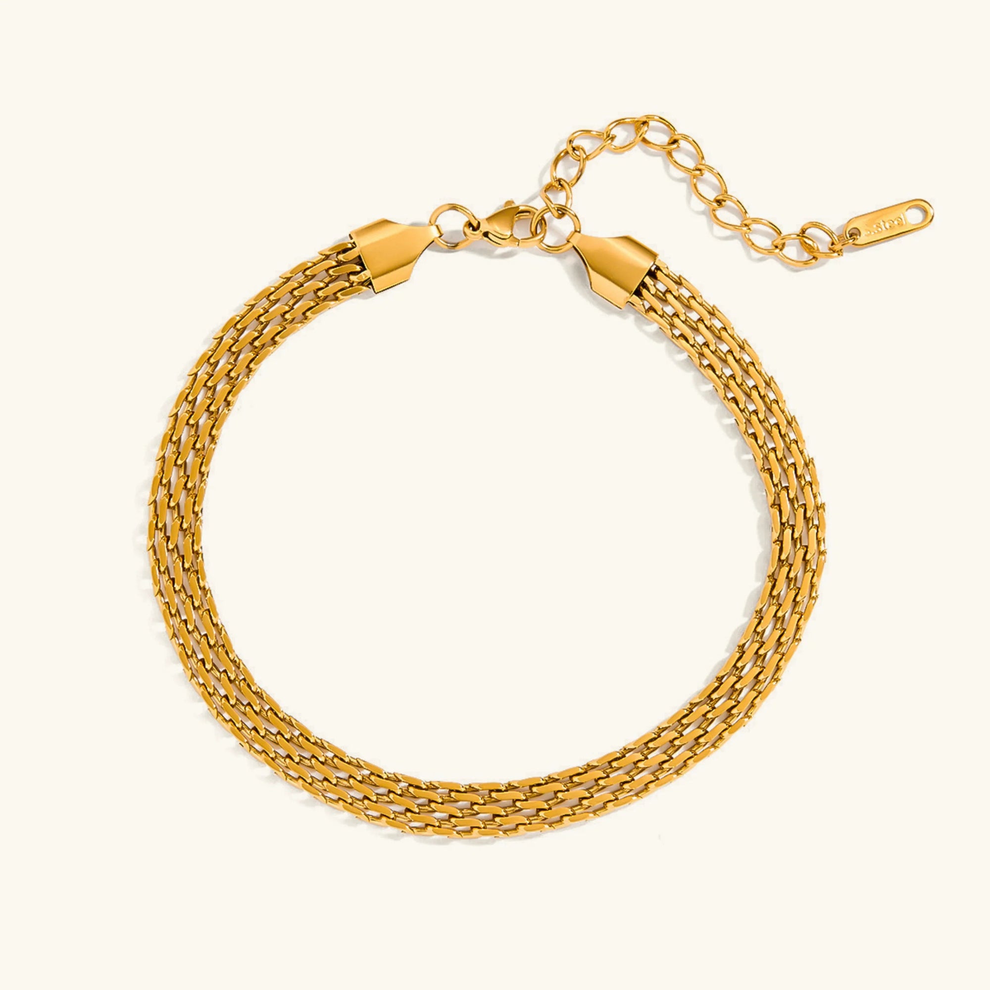 Cavigliera a catena in rete Avelie color oro