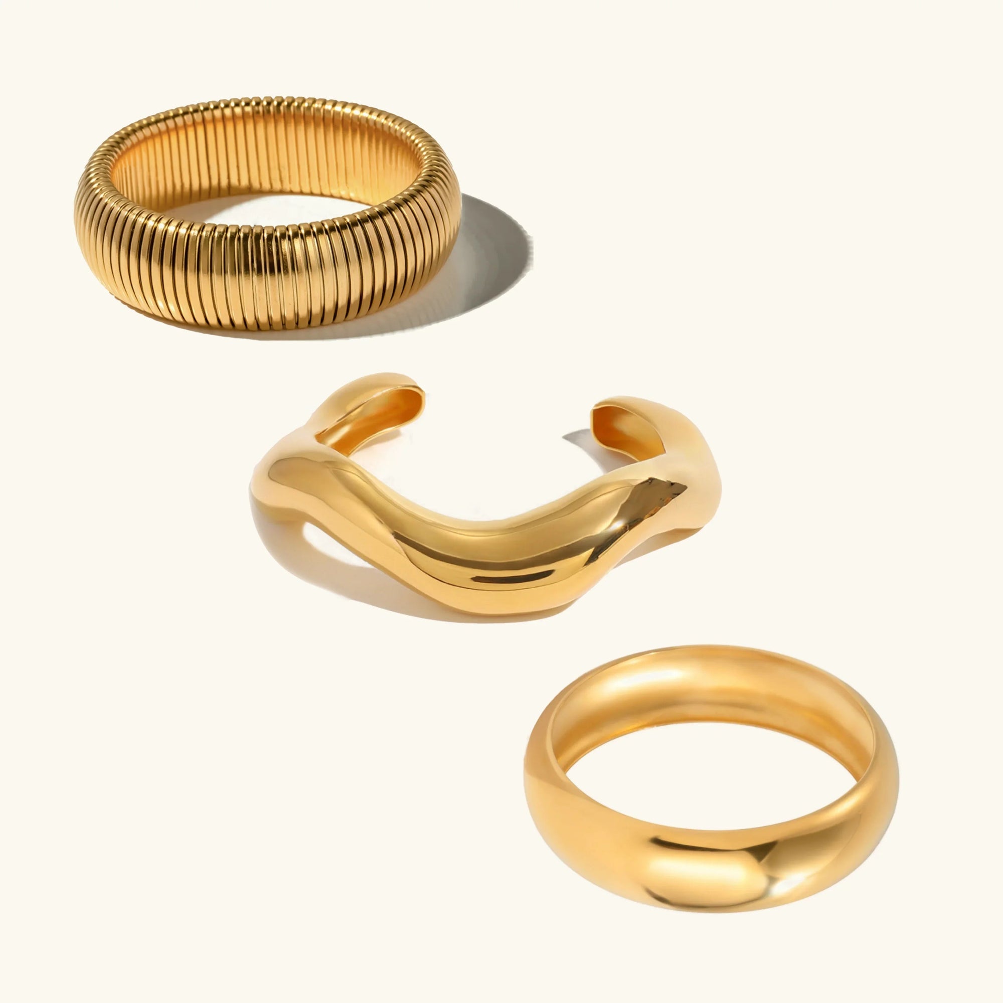 Set di bracciali Luneth Chunky in oro
