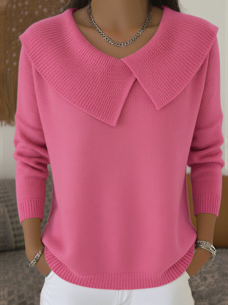 Jitka – Knitted Sweater with Sailor Collar