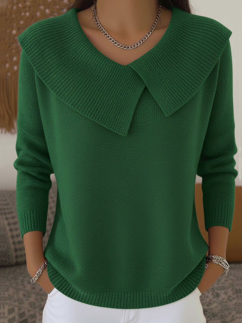 Jitka – Knitted Sweater with Sailor Collar