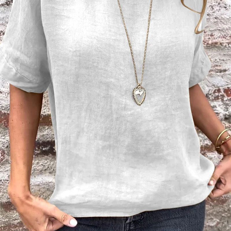 Joline – Round Neck and Half Sleeve Blouse