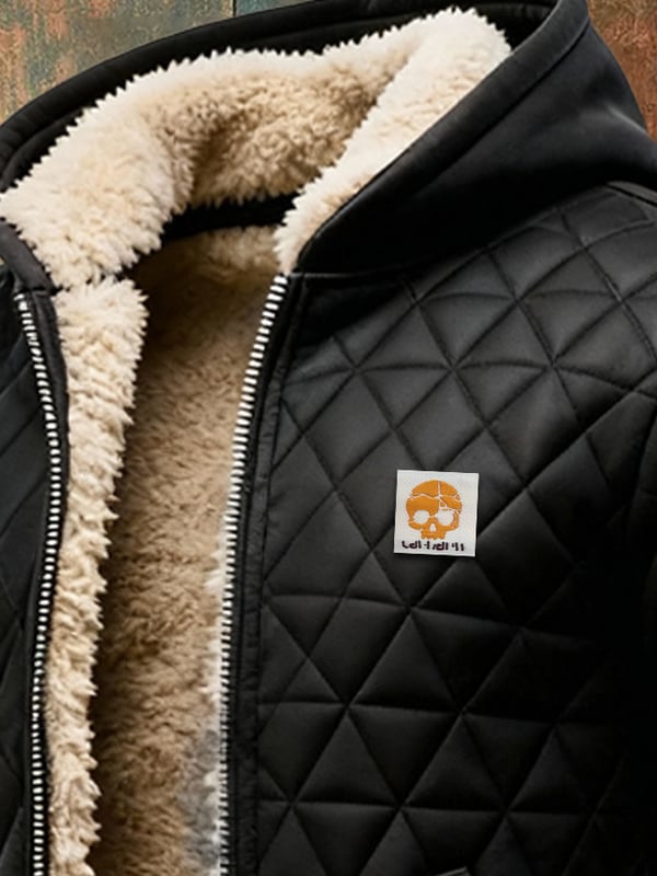 Jorginho – Outdoor Jacket with Knitted Diamond Pattern