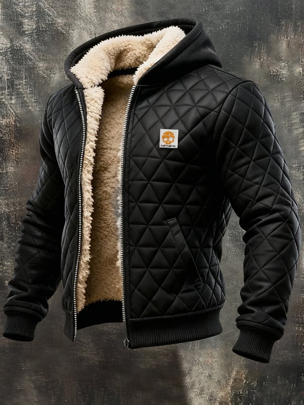 Jorginho – Outdoor Jacket with Knitted Diamond Pattern