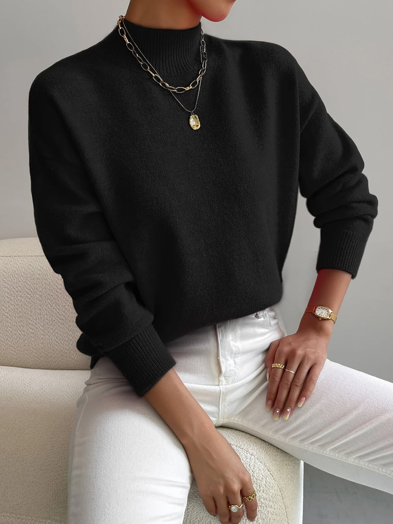 Jorun - Comfortable Sweater with High Collar