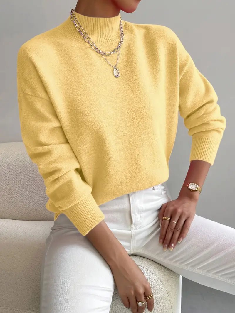 Jorun - Comfortable Sweater with High Collar