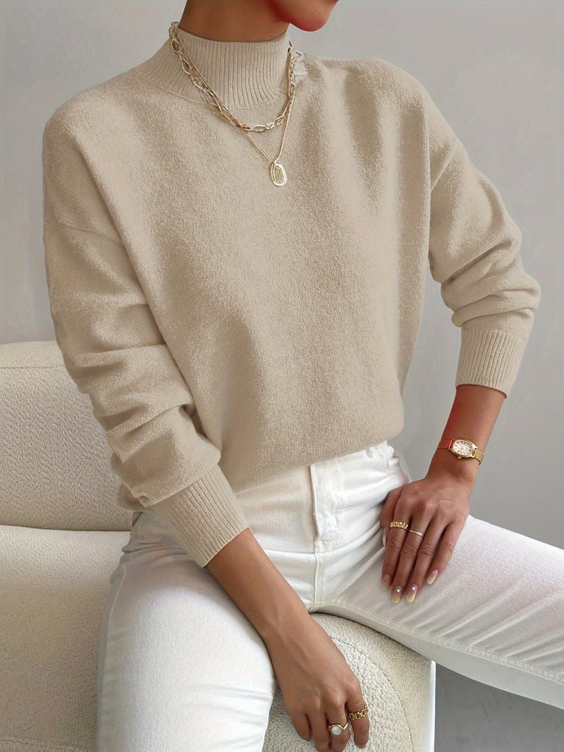 Jorun - Comfortable Sweater with High Collar