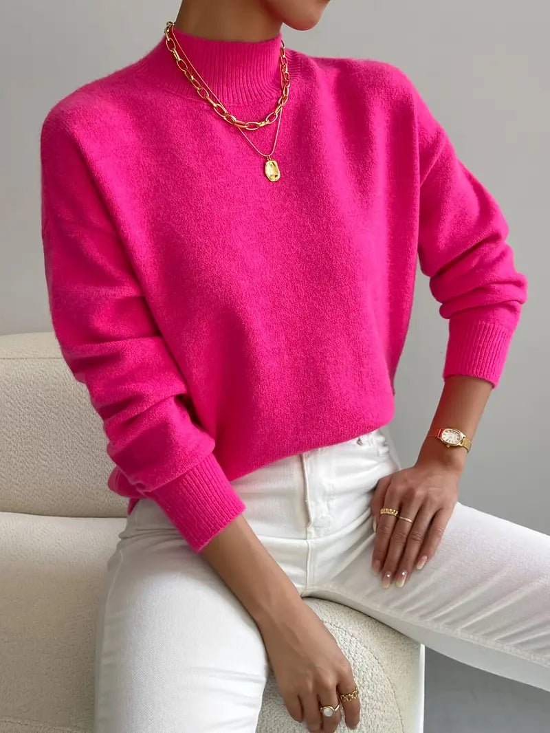 Jorun - Comfortable Sweater with High Collar
