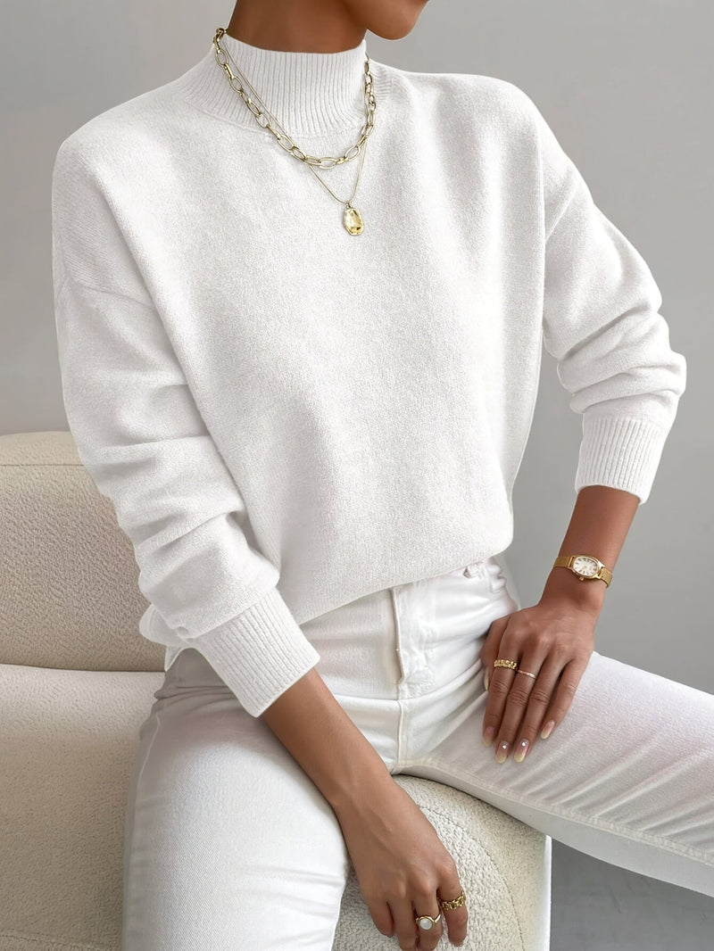 Jorun - Comfortable Sweater with High Collar