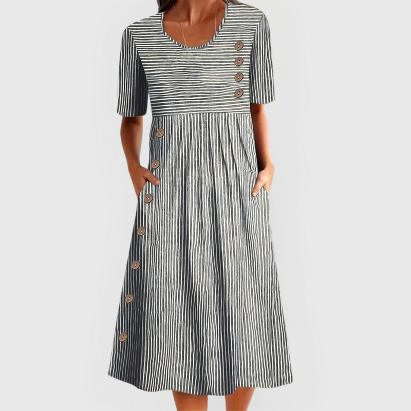 Josipa – Comfortable Striped Midi Dress